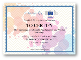 2017 code week certyfikat